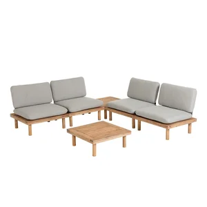 Šedý set zahradního nábytku Viridis z akáciového dřeva