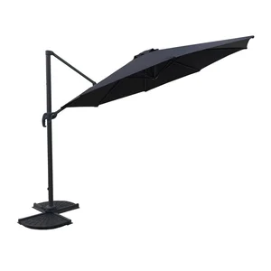 Šedý slunečník 300x300 cm Deluxe