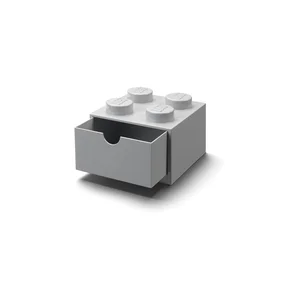 Šedý stolní box LEGO® Brick se zásuvkou