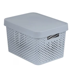 Šedý úložný box Curver Holes