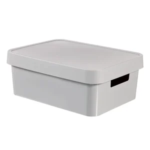 Šedý úložný box Curver Simpla Lungo