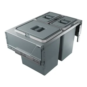 Šedý vestavný odpadkový koš 42 l – Block U-Sink 2.0 Elletipi