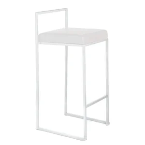 Set 2 bílých barových židlí Dodo 88 cm
