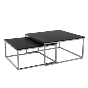 Set konferenčních stolků AMIAS černý/chrom
