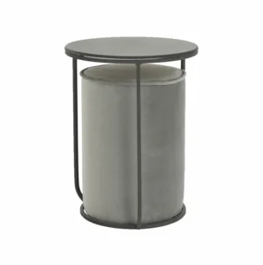 Set stolku a taburetu Velvet šedá