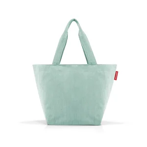 Shopper M Cord mint – nákupní taška přes rameno