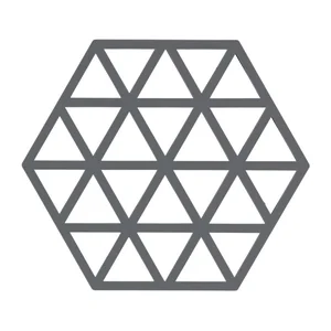 Silikonová podložka pod horké nádoby Zone Triangles – šedá
