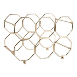 Skládací kovový držák na víno PT LIVING Honeycomb
