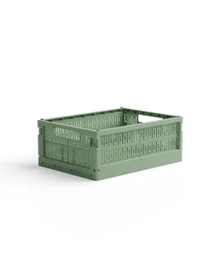 Skládací přepravka midi Made Crate – zelená fazolová