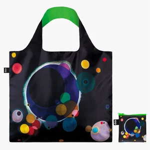 Skládací taška LOQI Wassily Kandinsky – Several Circles Neon