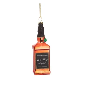 Skleněná vánoční ozdoba Whisky Bottle 12 cm