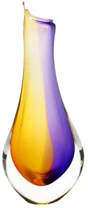 Skleněná váza Hutní 02 ametyst a zlatý topaz 32 cm