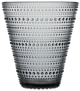 Skleněná váza Kastehelmi 154 mm šedá