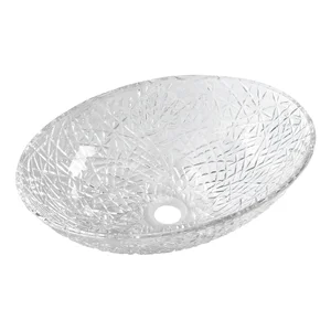 Skleněné umyvadlo Purus 50x36 cm