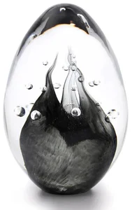 Skleněné vajíčko dekor 02 Černé 10 cm