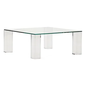 Skleněný konferenční stolek Adularia 85 × 85 cm