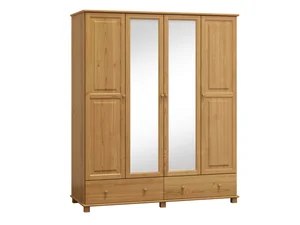 Skříň 4D BHAGIRA 3, šířka 180 cm, borovice, olše moření