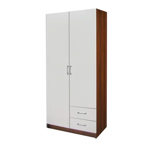 Skříň BUANG 2D2S ořech/bílá
