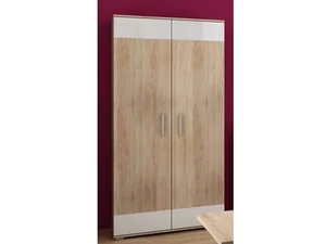 Skříň DAMARA dub sonoma/bílý lesk