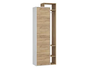 Skříň Dorinda 1D, pravá – craft bílý / craft zlatý, 72×203×41 cm
