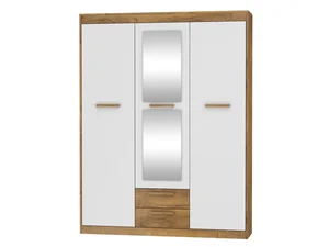 Skříň GATTON 3D2S dub artisan/bílý lesk