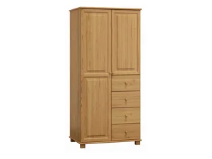 Skříň kombinovaná BHAGIRA 3, šířka 90 cm, borovice, moření olše