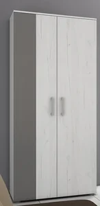 Skříň Mangona craft bílá/grafit 90×190×52 cm