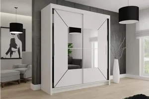 Skříň Niké 120 cm s posuvnými dveřmi, bílá