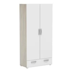 Skříň PERK 82×38×166 cm dub Shannon/bílá