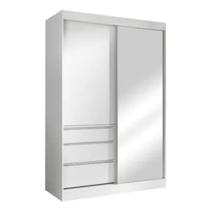 Skříň s posuvnými dveřmi Romualda bílá 140 cm