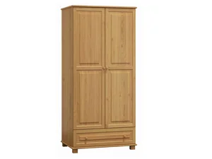 Skříň šatní BHAGIRA 2D, 80 cm, masiv borovice, moření olše
