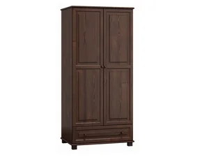 Skříň šatní BHAGIRA 2D, šířka 80 cm, masiv borovice, moření ořech