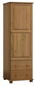 Skříň šatní BHAGIRA 4, masiv borovice, moření dub