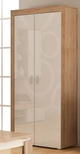 Skříň SIWANI dub sonoma / bílý lesk