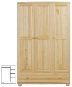 Skříň STRAKOŠ SF 106 z masivu borovice