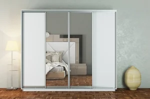 Skříň TORB 280 cm s posuvnými dveřmi – bílá