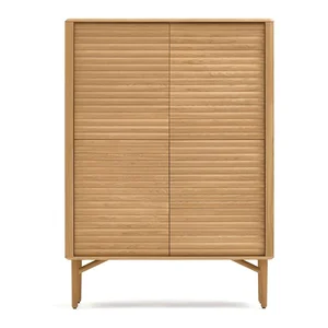 Skříňka Lenon v dekoru dubu, přírodní – 104,5x144x40 cm, Kave Home