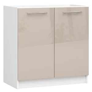 Skříňka pod dřez OLIVIA S80 2D – bílá/cappuccino lesk