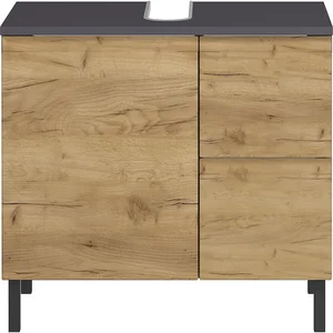 Skříňka pod umyvadlo Salinas (Germania) 60x56 cm, tmavě šedá, dekor dubu