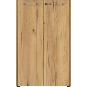 Skříňka Podium 75×120×40 cm, dubový dekor s antracitovými boky