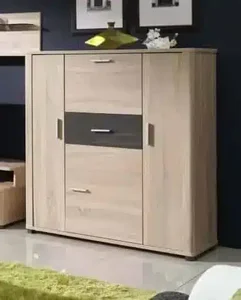 Skříňka s barem Filemon R3, sonoma/grafit lesk