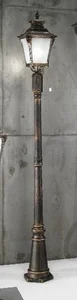 Sloupkové venkovní svítidlo Orion, patina, 240 cm, IP44, 1×60W E27