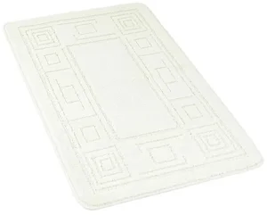 Smetanová koupelnová předložka ORNAMENT 60x100 cm