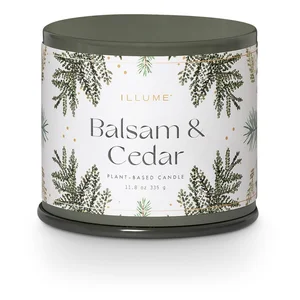 Sojová vonná svíčka Balsam & Cedar, 50 h – ILLUME x Bloomingville