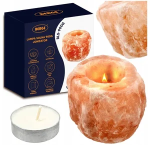 Solná lampa NATURAL 900g s ionizátorem a svíčkou
