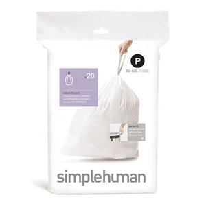 Stahovací pytle na odpadky 60 l, sada 20 ks – simplehuman
