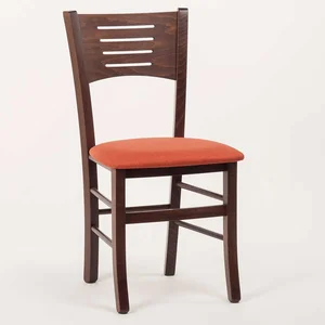 Stima ATALA – židle s čalouněným sedákem, tmavě hnědá, LUX terracotta 10