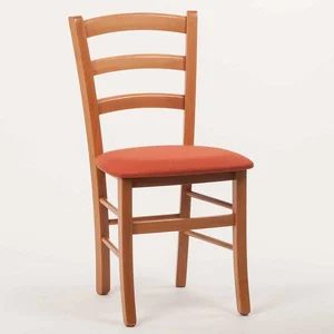 Stima Paysane – židle s čalouněným sedákem, odstín Olše, látka LUX Terracotta 10