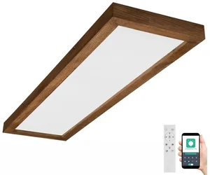 Stmívatelné LED stropní svítidlo WOODY s dálkovým ovládáním