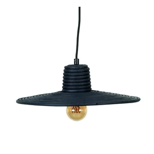 Stmívatelné závěsné svítidlo Balance s ratanovým stínidlem 35 cm